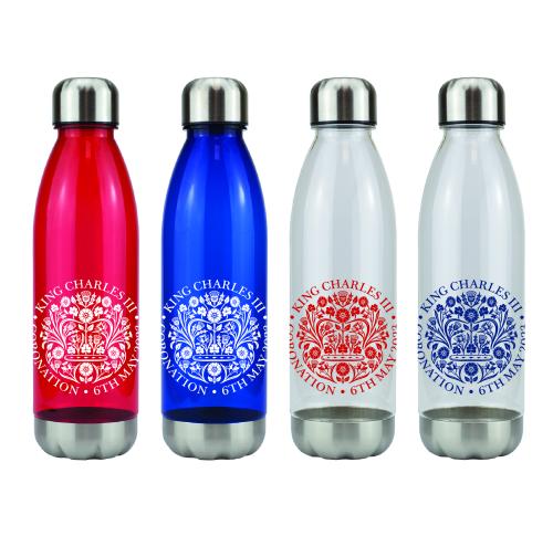 King's Coronation Plastic / Stainless Steel Chilly Style Water Bottle 500ml
